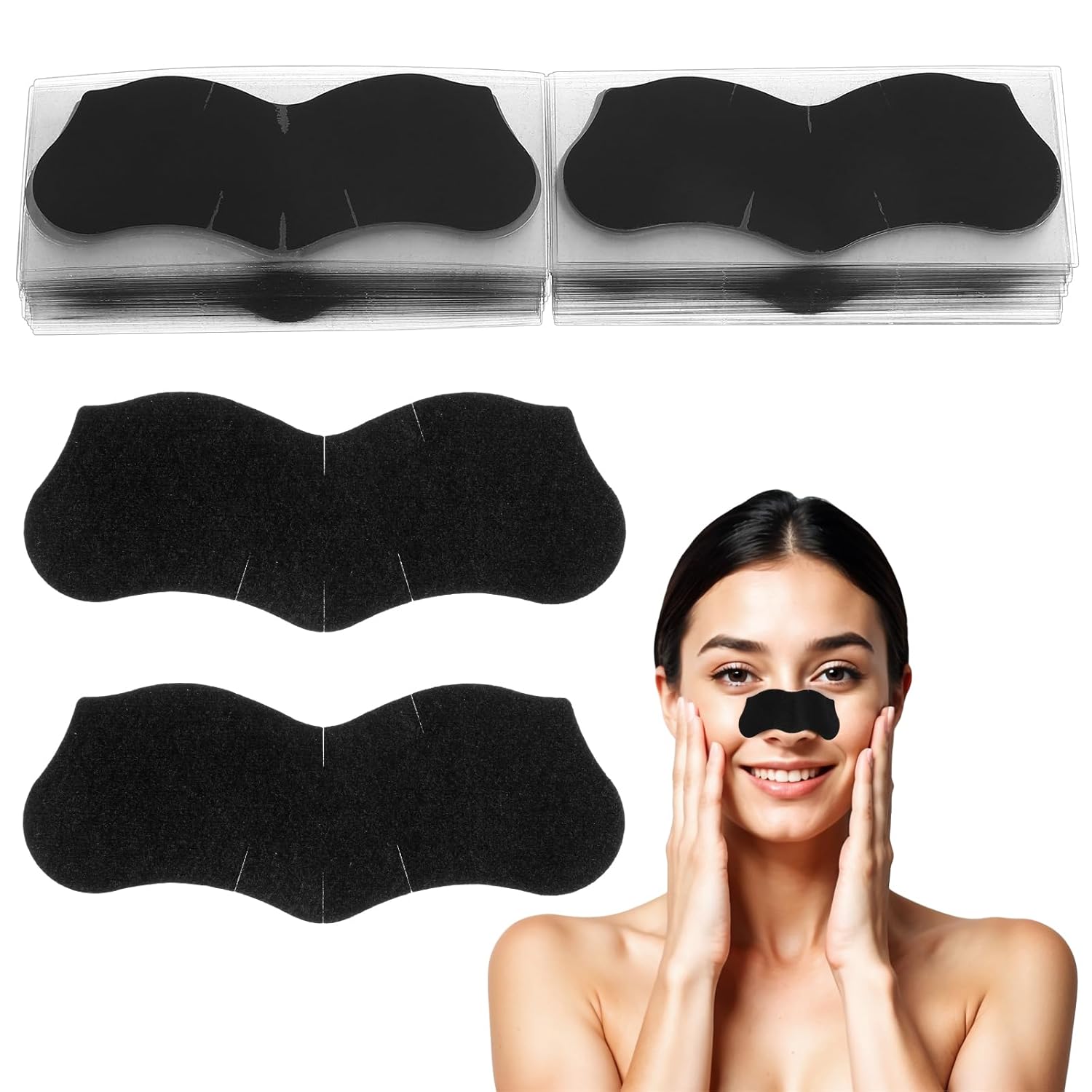 Charcoal Pore Strip - 15 Pcs Bamboo Charcoal Blackhead Pore
