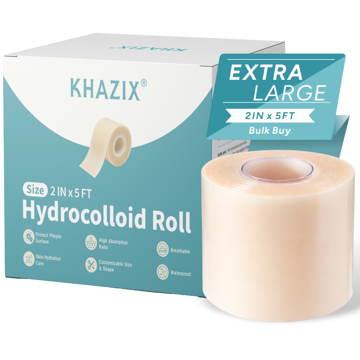 Skincare Acne - KHAZIX Hydrocolloid Bandage Roll 2in x