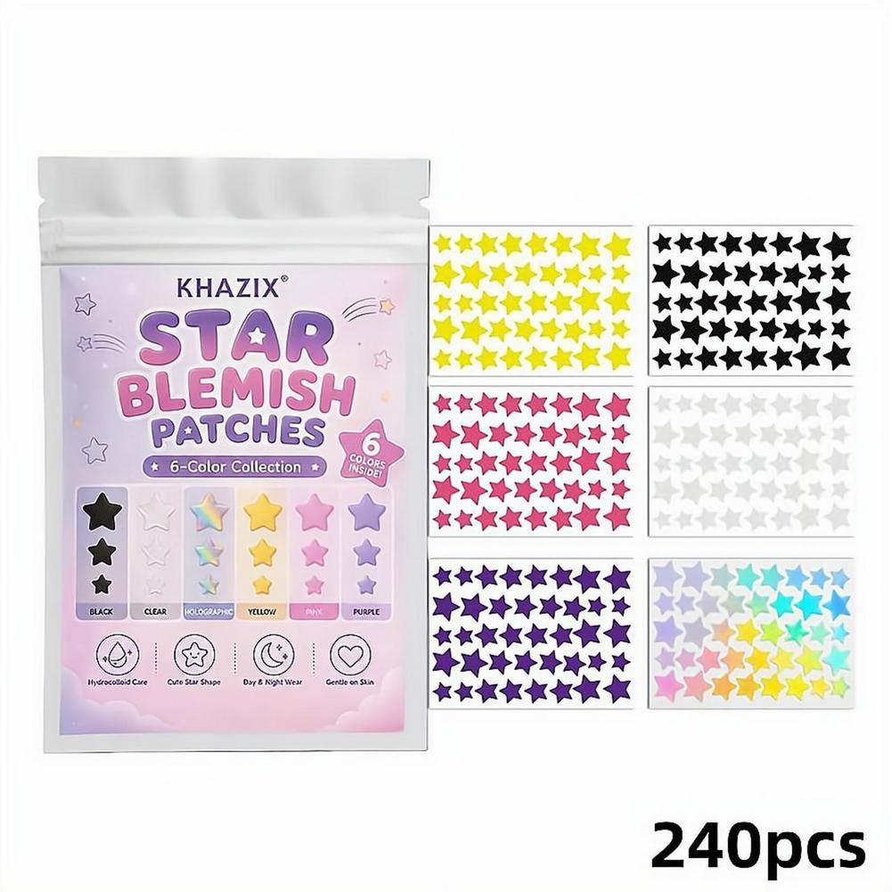 Skincare Acne - Seven-Color Star Pimple Patches For Face