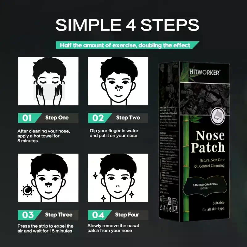 20/30/50 Pcs Deep Cleansing Bl - Charcoal Pore Strip 评论和价格