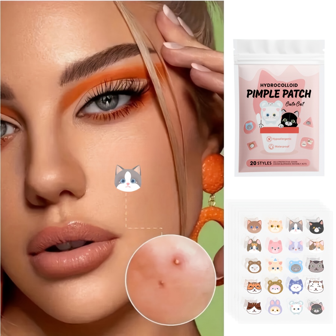 100pieces cute cat Pimple patc - Skincare Acne 评论和价格