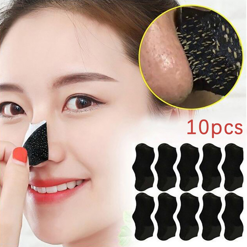 10Pcs Unisex Blackhead Remove  - Charcoal Pore Strip 评论和价格