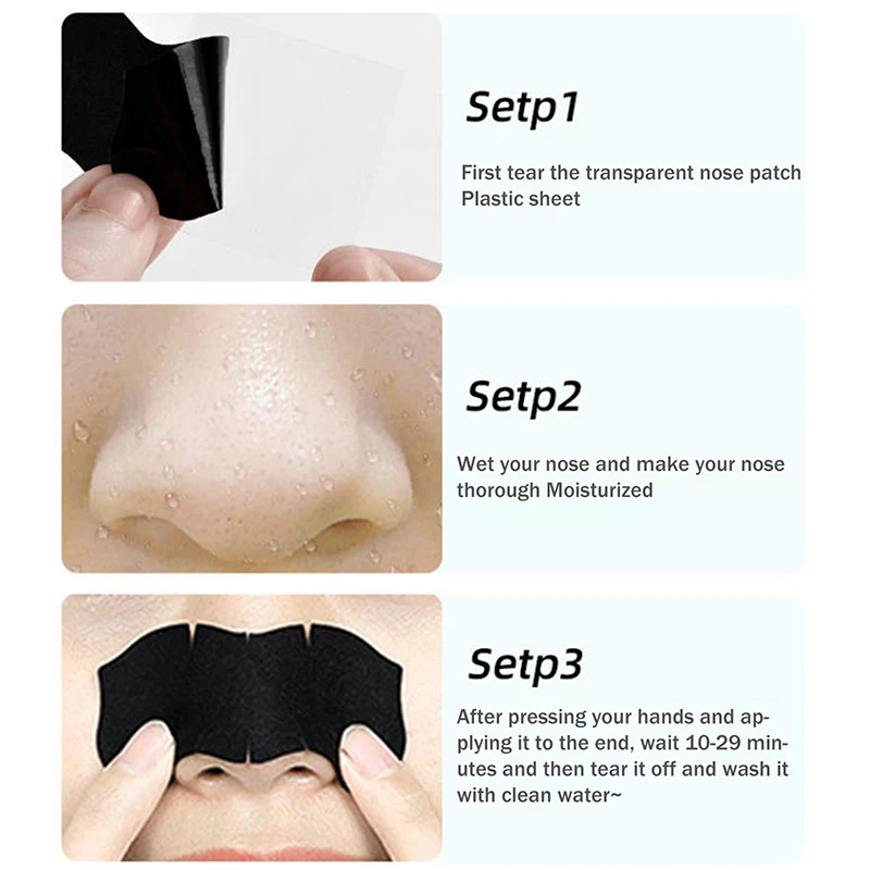 5/15/25/50 Pcs Bamboo Charcoal - Charcoal Pore Strip 评论和价格