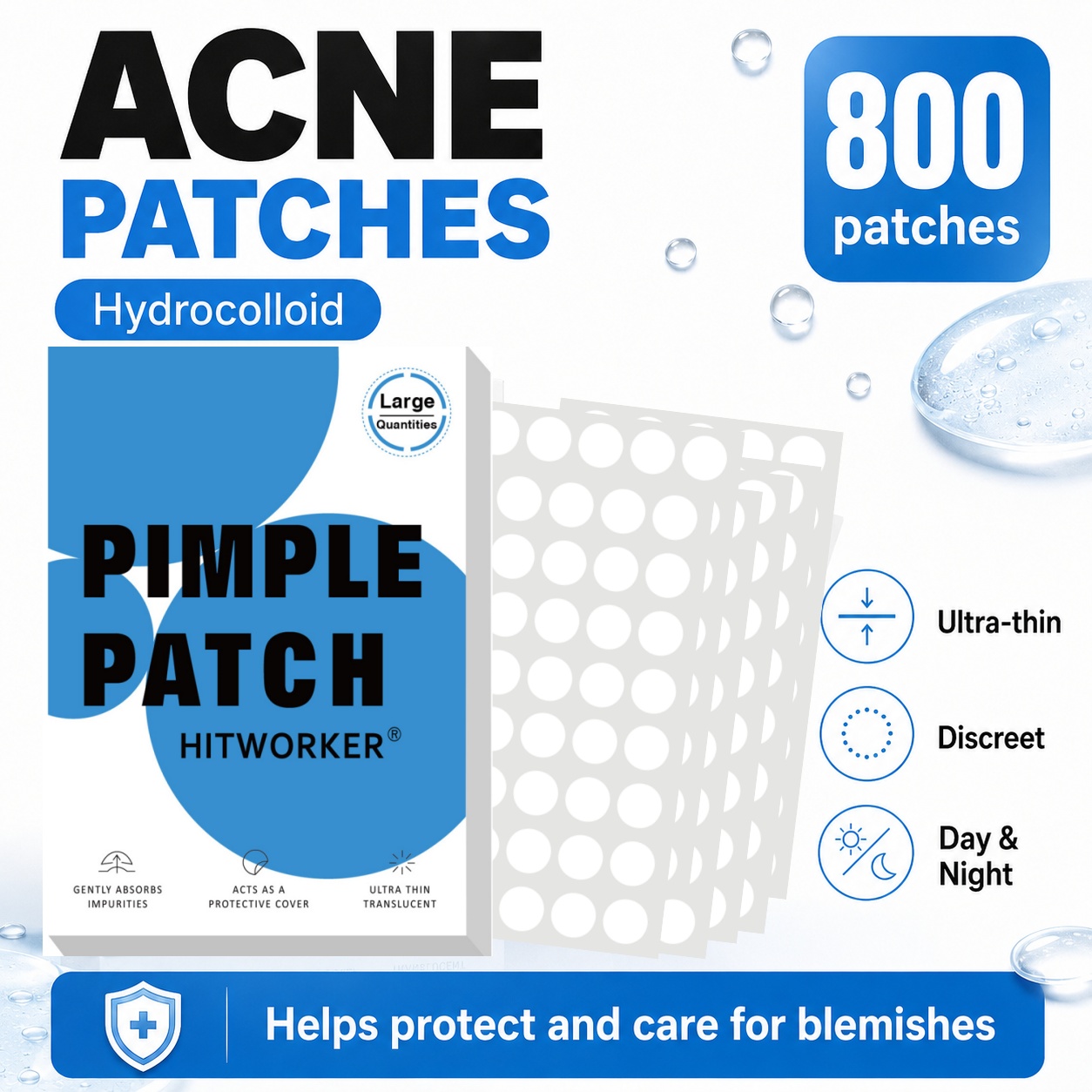800Pcs Hydrocolloid Acne Pimpl - Skincare Acne 评论和价格